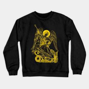Saint Michael Archangel and the dragon Crewneck Sweatshirt